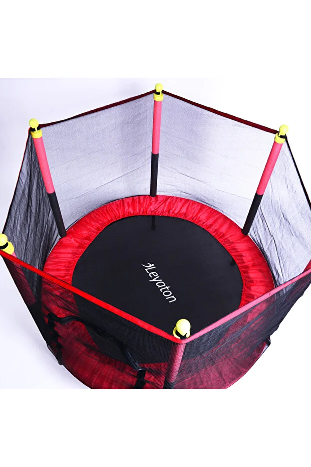 Güvenlik Korumalı Fileli 140 Cm Özel Fermuar Güven Konforlu Çocuk Trampolini 55 İnç Trambolin